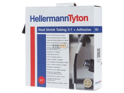 Ansicht rechts Hellermann Tyton HISA-24/8-PEX-BK Schrumpfschlauch sw 3=1 L=3m 