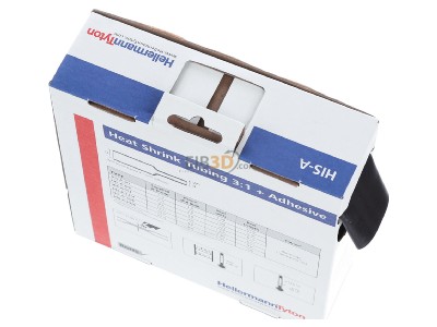 Ansicht oben links Hellermann Tyton HISA-24/8-PEX-BK Schrumpfschlauch sw 3=1 L=3m 