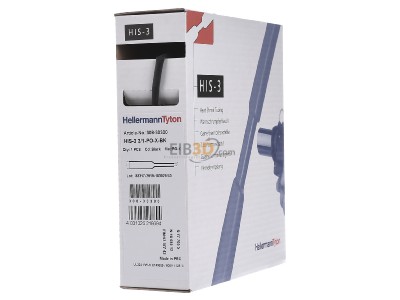 View on the left Hellermann Tyton HIS-3/1-PEX-BK Thin-walled shrink tubing 3/1mm black 
