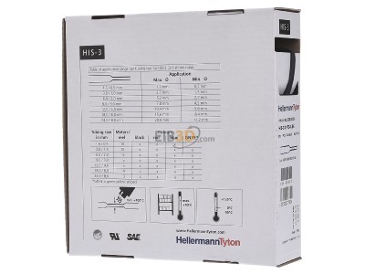 Ansicht hinten Hellermann Tyton HIS-3/1-PEX-BK Schrumpfschlauch sw 3=1 L=10m 