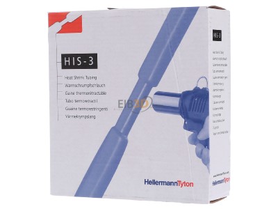 Front view Hellermann Tyton HIS-3-6/2-PEX-RD Thin-walled shrink tubing 6/2mm red 
