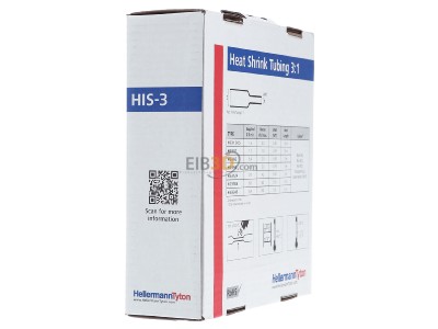 Ansicht hinten Hellermann Tyton HIS-3-6/2-PEX-BU Warmschrumpfschlauch 3:1 bl 5m 