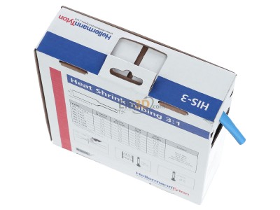 Ansicht oben links Hellermann Tyton HIS-3-6/2-PEX-BU Warmschrumpfschlauch 3:1 bl 5m 