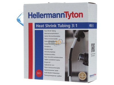 Frontansicht Hellermann Tyton HIS-3-9/3-PEX-BU Warmschrumpfschlauch 3:1 bl 5m 