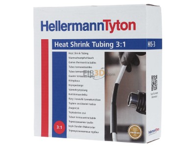 Front view Hellermann Tyton HIS-3-18/6-PEX-CL Thin-walled shrink tubing 18/6mm 
