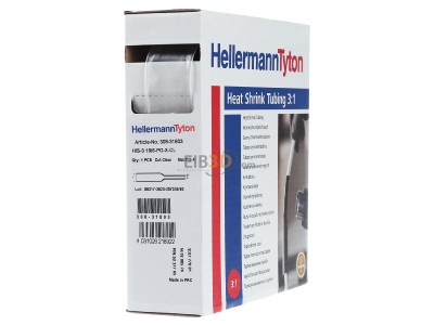 Ansicht links Hellermann Tyton HIS-3-18/6-PEX-CL Schrumpfschlauch 