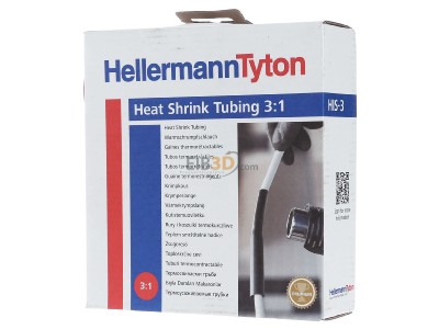 Ansicht rechts Hellermann Tyton HIS-3-24/8-PEX-RD Schrumpfschlauch 
