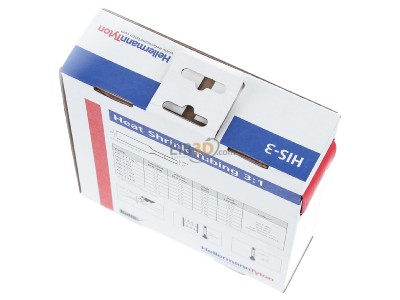 Ansicht oben links Hellermann Tyton HIS-3-24/8-PEX-RD Schrumpfschlauch 