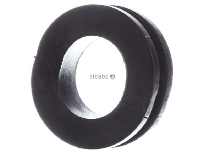 Front view Hellermann Tyton HV 1305-PVC-BK Grommet 6...9mm 
