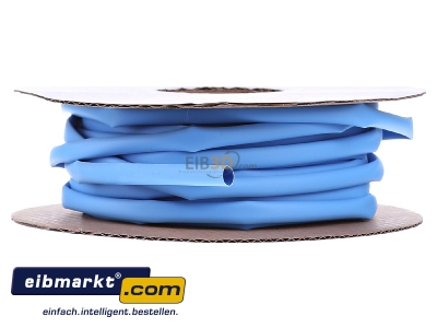 Front view HellermannTyton HIS-3/16-PEX-BU 10m Thin-walled shrink tubing 4,8/2,4mm blue
