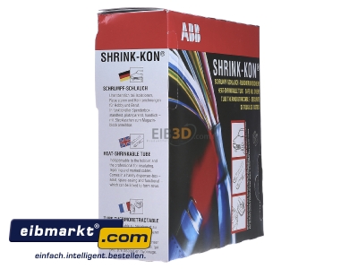 View on the left ABB Stotz S&J T&B HSB 375-6 (VE6,5m) Shrink tubing 9,5/4,7mm blue
