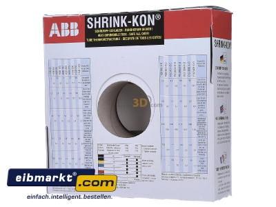 Ansicht hinten ABB Stotz S&J T&B HSB 375-6 (VE6,5m) Schrumpfschlauch bl 9,5/4,7mm 0,30/0,6mm 