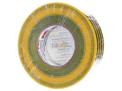 Back view 3M Temflex165 gngb19X25 Adhesive tape 0,025m 19mm yellow 
