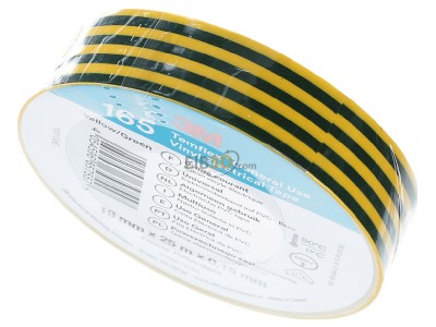 View up front 3M Temflex165 gngb19X25 Adhesive tape 0,025m 19mm yellow 
