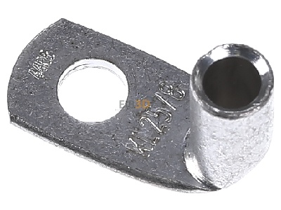 Ansicht oben links Klauke 44R/8 Rohrkabelschuh 25qmm 90Grad abgew. 