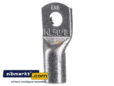 Frontansicht Klauke 6R8 Rohrkabelschuh 50qmm 6R/8 o.S.