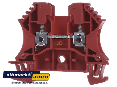 Front view Weidmller WDU 2.5 RT Feed-through terminal block - 
