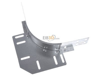 Top rear view Niedax REK 60 Bend for cable tray (solid wall) 
