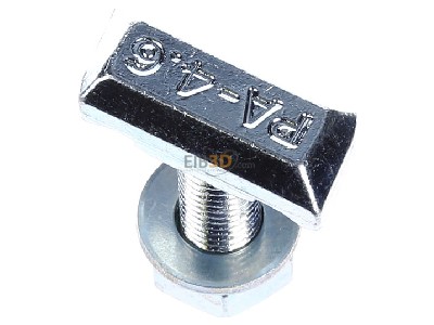 Top rear view Niedax HK 510/40 Strut-nut with T-bolt M10x40mm 
