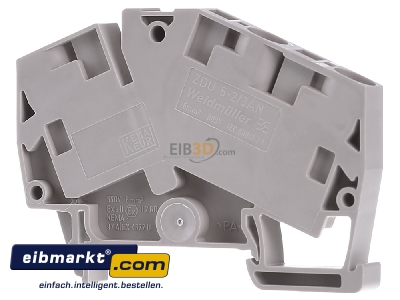 Back view Weidmller ZDU 6-2/3AN Feed-through terminal block 8,1mm 41A 
