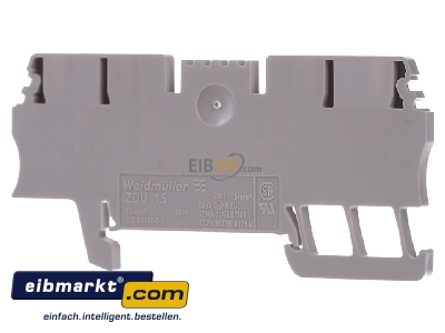 Back view Weidmller ZDU 1.5/4AN Feed-through terminal block 3,5mm 17,5A
