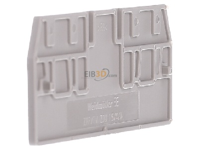 View on the left Weidmller ZAP/TW ZDU1.5/4AN End/partition plate for terminal block 
