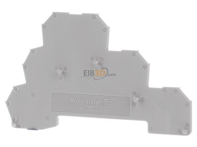 Front view Weidmller AP DLD2.5 DB End/partition plate for terminal block 
