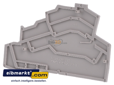 Front view Weidmller 1805960000 End/partition plate for terminal block
