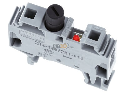 Top rear view WAGO 282-128/281-413 Fuse terminal block 10A 13mm 
