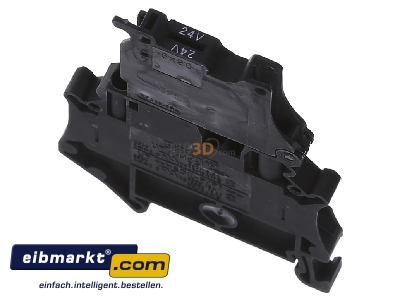 Top rear view Phoenix Contact UT 4-HESILED 24 G-fuse 5x20 mm terminal block 6,3A 6,2mm
