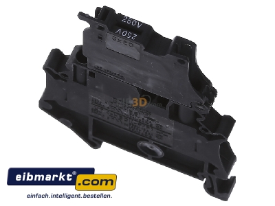 Top rear view Phoenix Contact UT 4-HESILA 250 G-fuse 5x20 mm terminal block 6,3A 6,2mm
