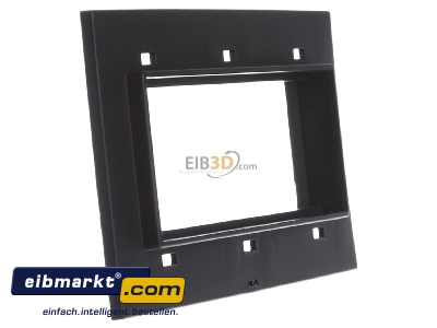 View on the left OBO Bettermann T8NL P105 9011 Cover plate for installation units 
