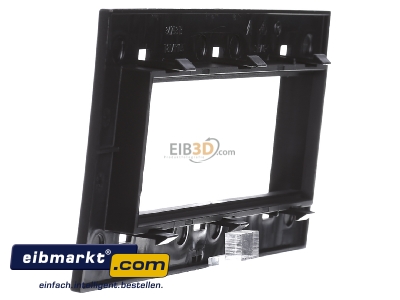 View on the right OBO Bettermann T8NL P105 9011 Cover plate for installation units 
