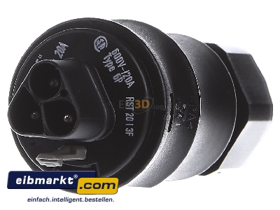 Front view Wieland RST20I3F S2 ZR2 V SW Connector plug-in installation 3x1,5mm²
