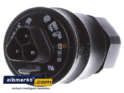 Front view Wieland RST20I3S S1 ZR1V SW Connector plug-in installation 3x4mm
