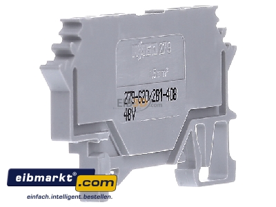 View on the right WAGO Kontakttechnik 279-620/281-408 Diode terminal block 
