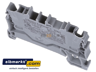 Ansicht oben hinten WAGO Kontakttechnik 2002-1201 Durchgangsklemme 2-Leiter, TS 35 
