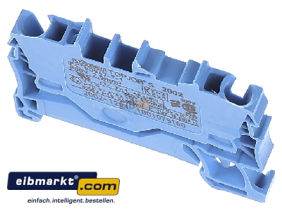 Ansicht oben hinten WAGO Kontakttechnik 2002-1204 Durchgangsklemme 2-Leiter, TS 35 