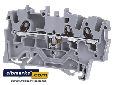 Frontansicht WAGO Kontakttechnik 2001-1301 Durchgangsklemme 3-Leiter, TS 35 