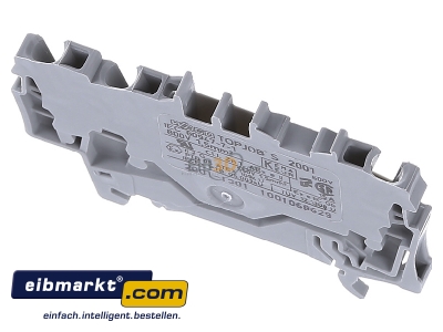 Ansicht oben hinten WAGO Kontakttechnik 2001-1301 Durchgangsklemme 3-Leiter, TS 35 