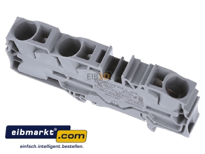 Ansicht oben hinten WAGO Kontakttechnik 2016-1301 Durchgangsklemme 3-Leiter, TS 35 