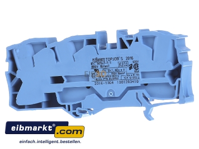 Back view WAGO Kontakttechnik 2016-1304 Feed-through terminal block 12mm 76A
