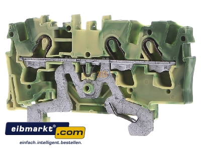 Frontansicht WAGO Kontakttechnik 2004-1307 Schutzleiterklemme 3-Leiter, TS 35 