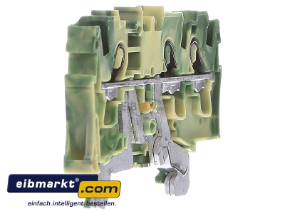 Ansicht links WAGO Kontakttechnik 2004-1307 Schutzleiterklemme 3-Leiter, TS 35 