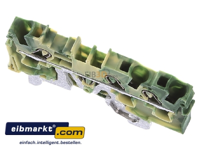 Ansicht oben vorne WAGO Kontakttechnik 2004-1307 Schutzleiterklemme 3-Leiter, TS 35 