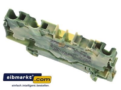 Ansicht oben hinten WAGO Kontakttechnik 2004-1307 Schutzleiterklemme 3-Leiter, TS 35 