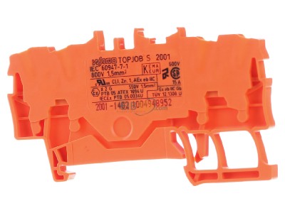 Back view WAGO 2001-1402 Feed-through terminal block 4,2mm 18A 
