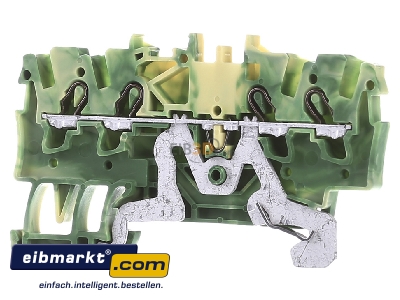 Front view WAGO Kontakttechnik 2001-1407 Ground terminal block 1-p 4,2mm 
