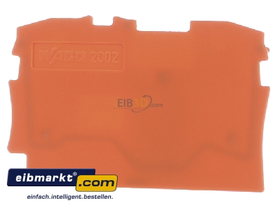 Frontansicht WAGO Kontakttechnik 2002-1292 Abschluss-u.Zwischenplatte 0,8mm dick 