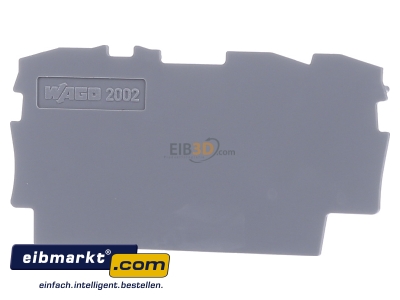 Front view WAGO Kontakttechnik 2002-1391 End/partition plate for terminal block
